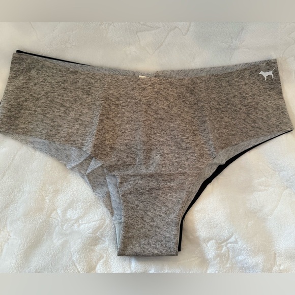Victoria’s Secret PINK Seamless Cheeky Panty Set – Gray & Black - Size M - NWT - Picture 4 of 7